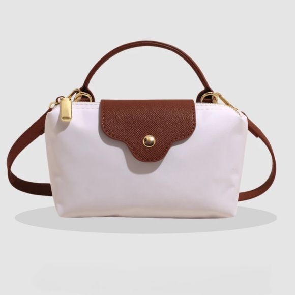 Source Unknown Handbags - White and Brown Trendy Mini Bag